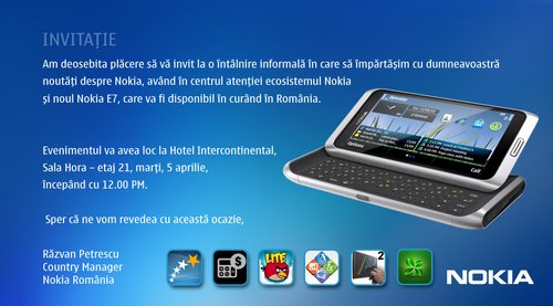 Invitatie Lansare Nokia E7